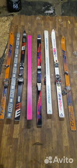 Беговые и горные лыжи ботинки палки любого разм