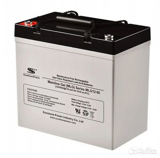 Гелевый аккумулятор SunStonePower MLG12-50 (50Ач)