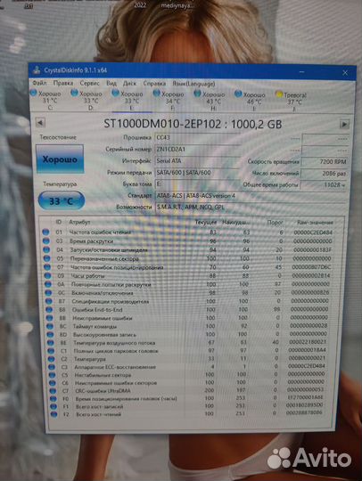 Жесткий диск на 1 тб 2 шт