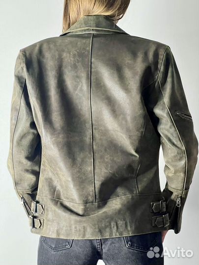 Куртка из натуральной кожи под винтаж