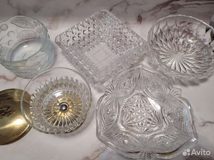 Хрустальные вазы/салатники