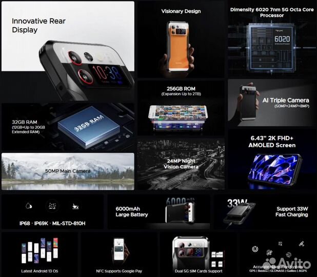 DOOGEE V20S, 12/256 ГБ