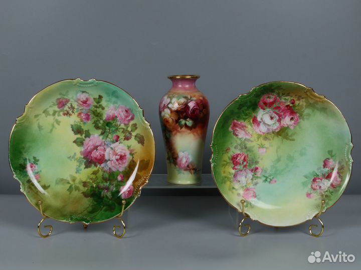 Старинные фарфороаые тарелки.Limoges