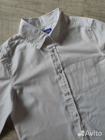 Рубашка белая для мальчика 134 рост