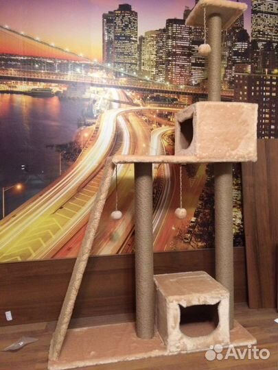 Комплекс для котиков(1.7м),с домиками и когтеточ