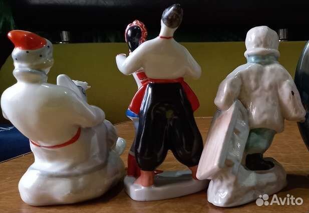 Фарфоровые статуэтки СССР четыре штуки, винтаж