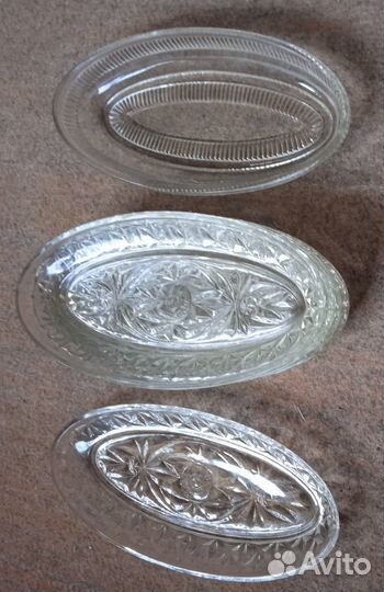 Селедочница, солонка, стекло СССР