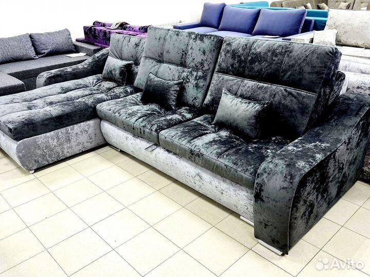 Диван угловой модульный прямой раскладной