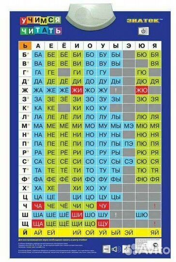 Электронный звуковой плакат Знаток 
