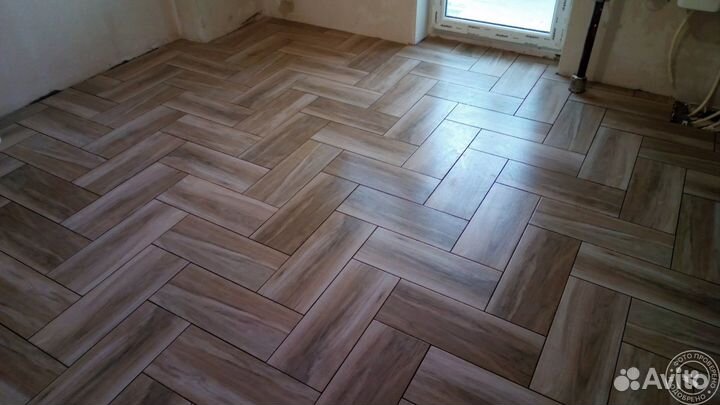 Установка укладка ламината ёлочкой