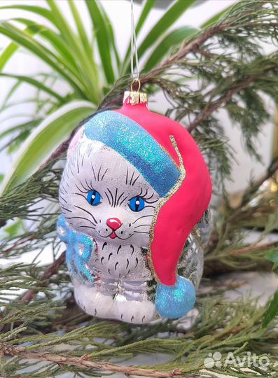 Стеклянные ёлочные игрушки, ручная работа