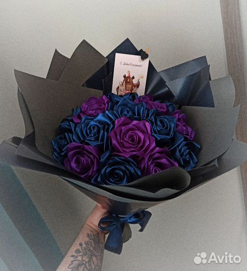 Букет из атласных лент