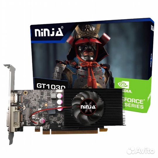 Видеокарта Ninja (Sinotex) Ninja GT1030 (384SP) 2GB gddr5 64bit DVI hdmi RTL 20 (NK103FG25F) (607820