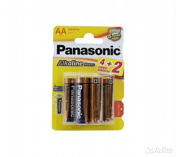 Батарейки Panasonic LR6REB/6B2F AA щелочные Alkali