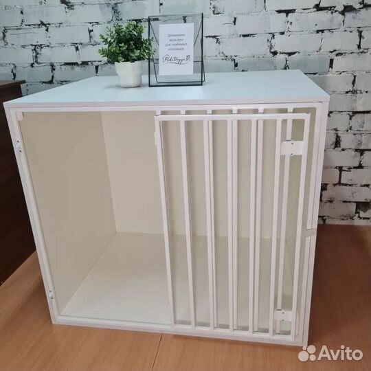 Интерьерная клетка-вольер белая