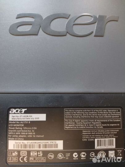 Монитор Acer 17
