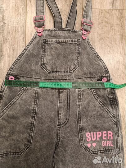 Джинсовый комбинезон для девочки 122