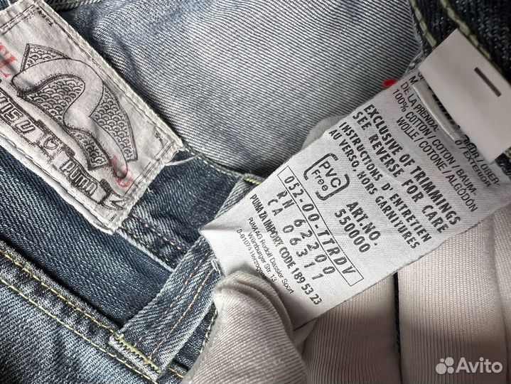 Evisu puma true religion джинсы 34 21