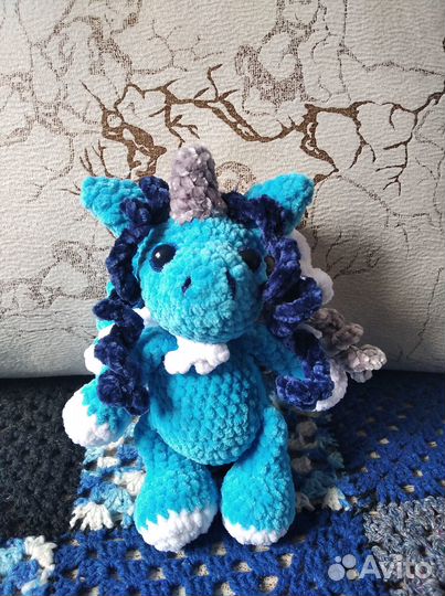 Вязанные игрушки ручной работы из плюшевой пряжи