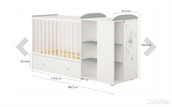 Детская кроватка трансформер