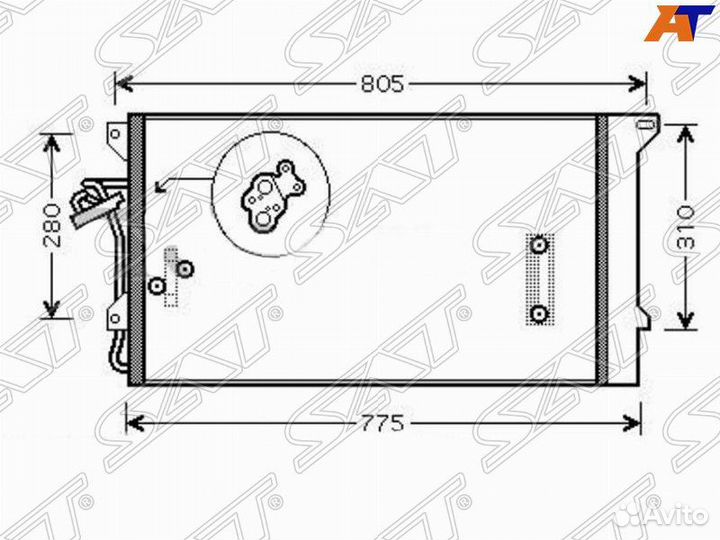 Радиатор кондиционера Q7/touareg/cayenne 03-10