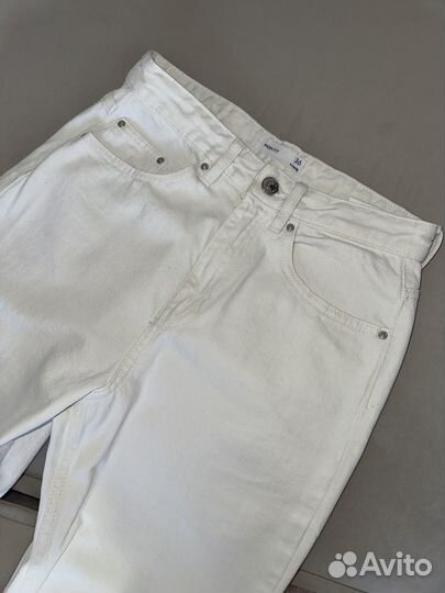 Джинсы белые mom fit