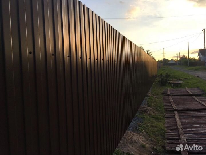 Установка заборов из профлиста