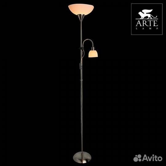 Торшер с подсветкой Arte Lamp Duetto A9569PN-2SS