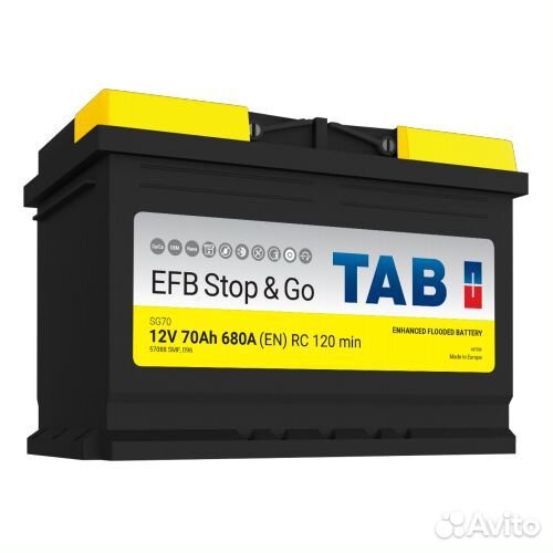 Аккумулятор 70 Ач Tab EFB Stop&Go