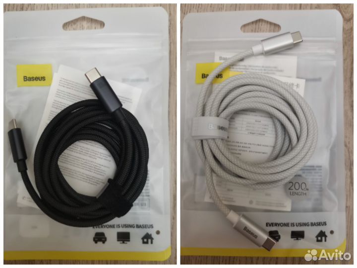 Кабели Baseus type-c, lightning