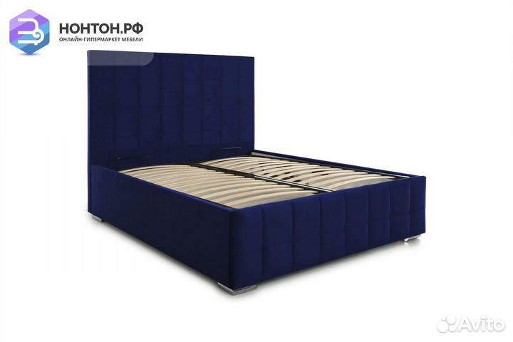 Кровать Пассаж 2 тёмно-синяя