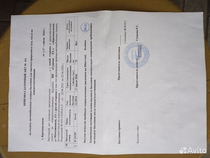 Газовый баллон метан