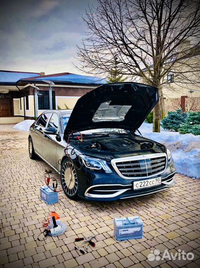 Аккумулятор на Мерседес w222 s6.3 с установкой