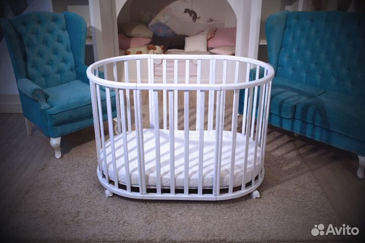 Детская кроватка овальная Ариша