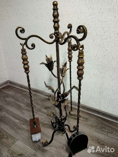 Кованый каминный набор