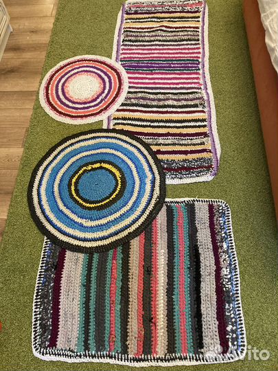 Коврики лоскутные и подушки для дачи