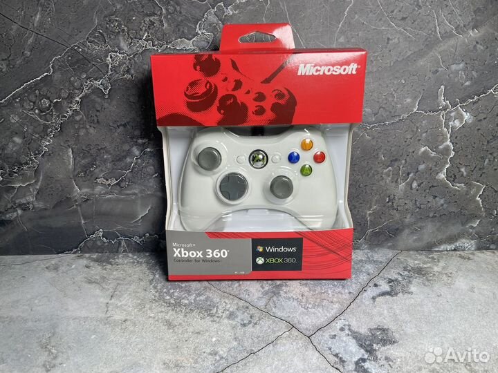 Геймпад джойстик для пк и 360 xbox белый