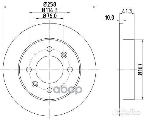 Диск тормозной KIA cerato 04- задн. DF073302