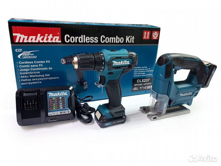 Makita CLX 237 Набор 12 Вольт Шуруповерт+лобзик