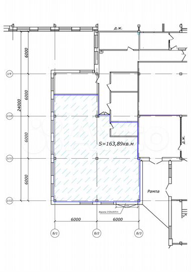 Производство, Склад - 164 м² увеличение до 334 м2