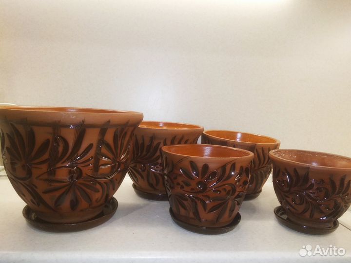 Продаю новые керамические горшки