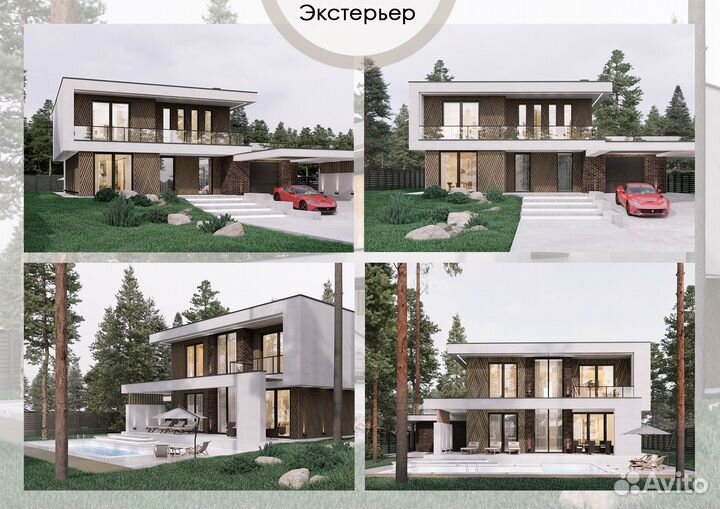 3d визуализация домов, экстерьера, интерьера