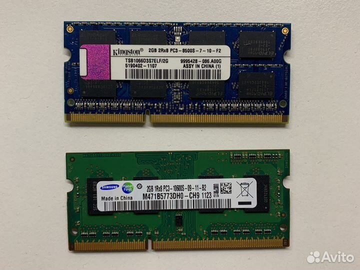 Оперативная память ddr3 для ноутбука 2 гб