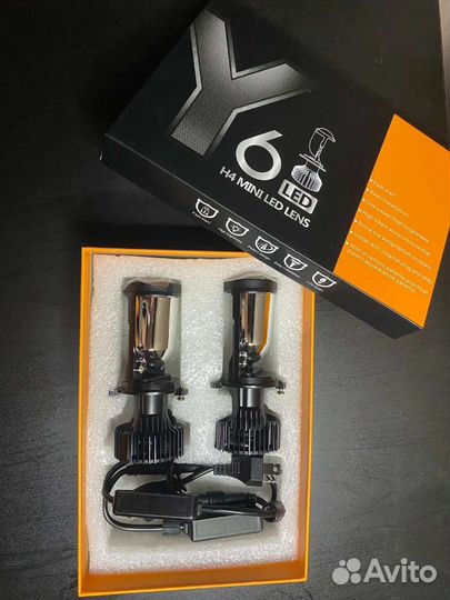 Светодиодные Led лампы с линзой H4 в штатн.места