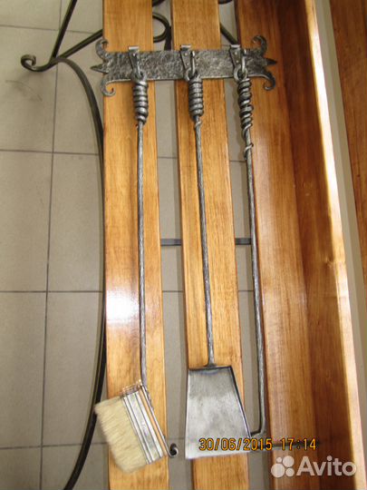 Художественная ковка каминный набор