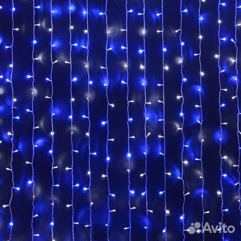 Гирлянда Водопад 3х2 м,синяя