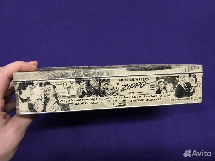 Жестяная коробка Zippo на 10 моделей