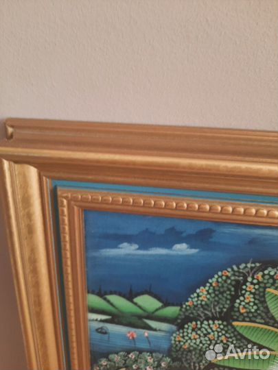 Картина в индийском стиле, Ганеша. 38х48