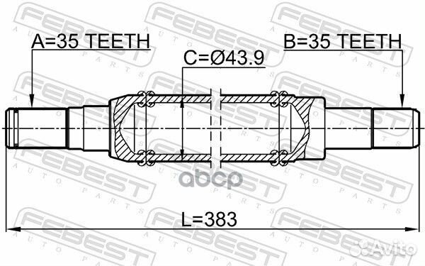 Полуось правая Ford Mondeo GE 00-07 2112monrh