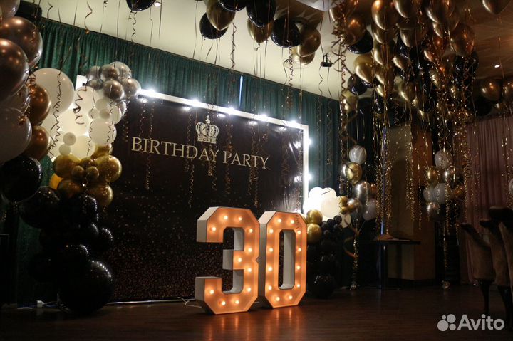 Цифры с лампочками на Юбилей или День Рождения